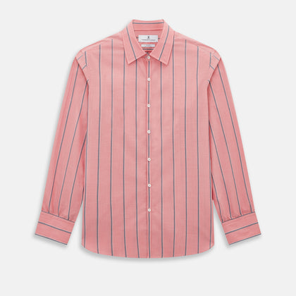 Coral Pink Track Stripe Westminster Shirt