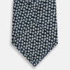 View 3 of product Navy Flower Patterned Printed Silk Tie