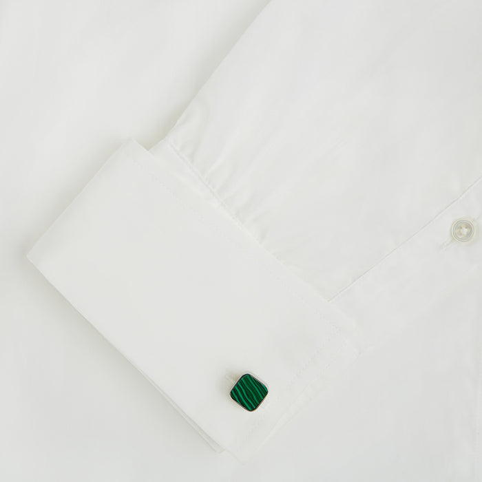 Malachite Square Cufflinks Image 2
