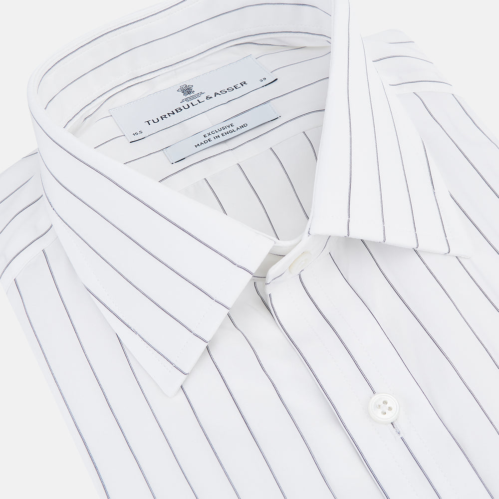 Navy Hairline Multi Stripe Mayfair Shirt