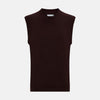 View 1 of product Burgundy Fine Merino V-Neck Vest