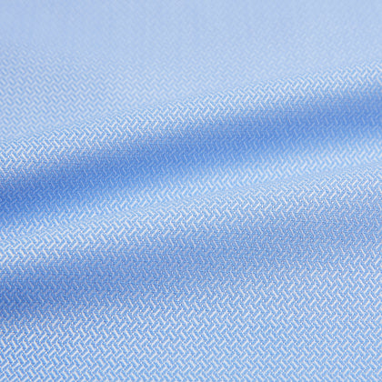 Blue Herringbone Mayfair Shirt Image 5