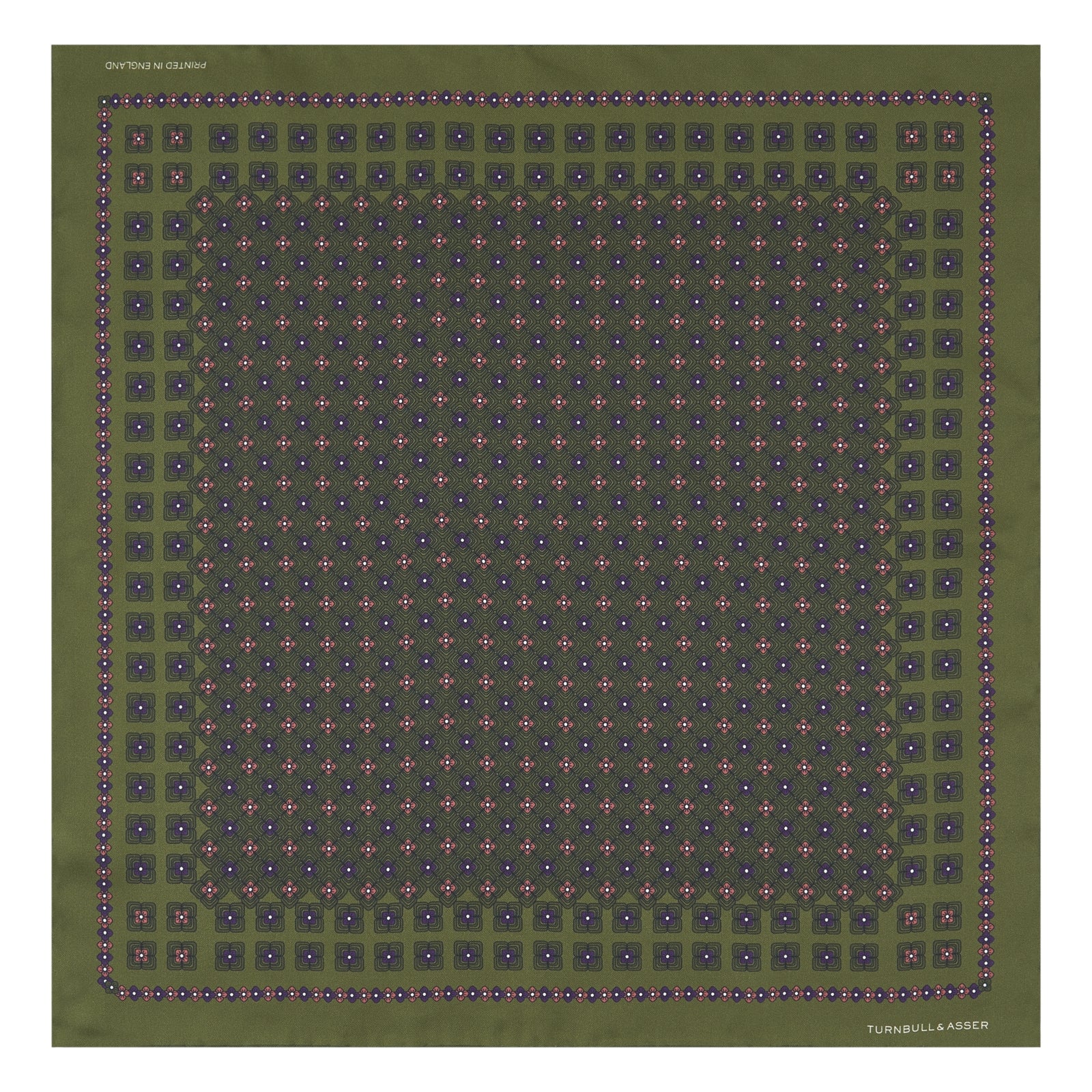 View 2 of product Green Rose Silk Pocket Square
