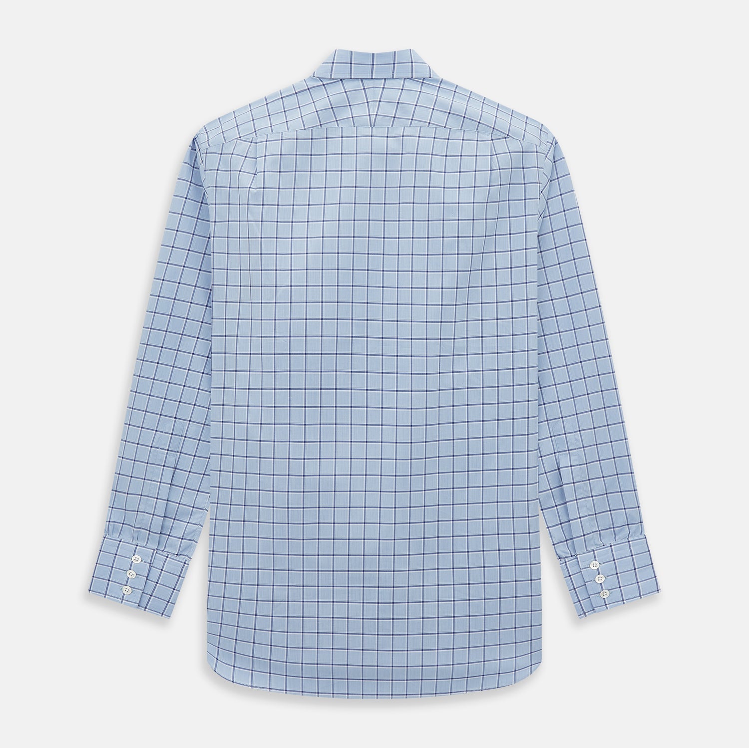View 3 of product Blue and Navy Windowpane Mayfair Shirt