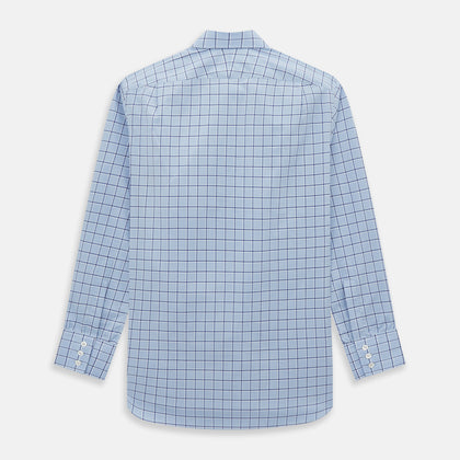 Blue and Navy Windowpane Mayfair Shirt Image 2
