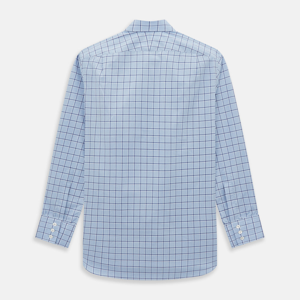 Blue and Navy Windowpane Mayfair Shirt
