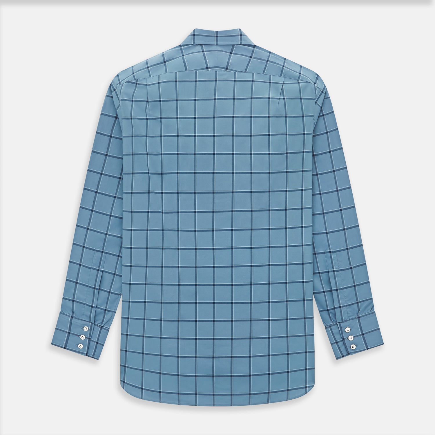 View 3 of product Steel Grey Grid Check Mayfair Shirt