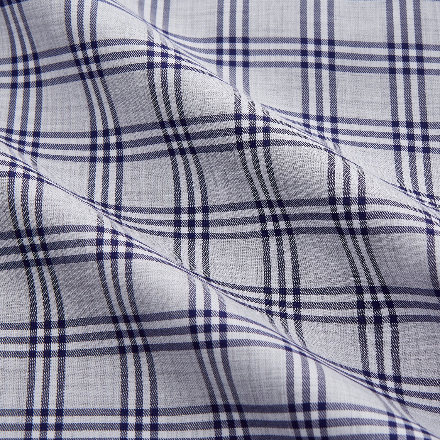 View 2 of product Grey Multi Check Cotton Tailored Fit Shelton Shirt