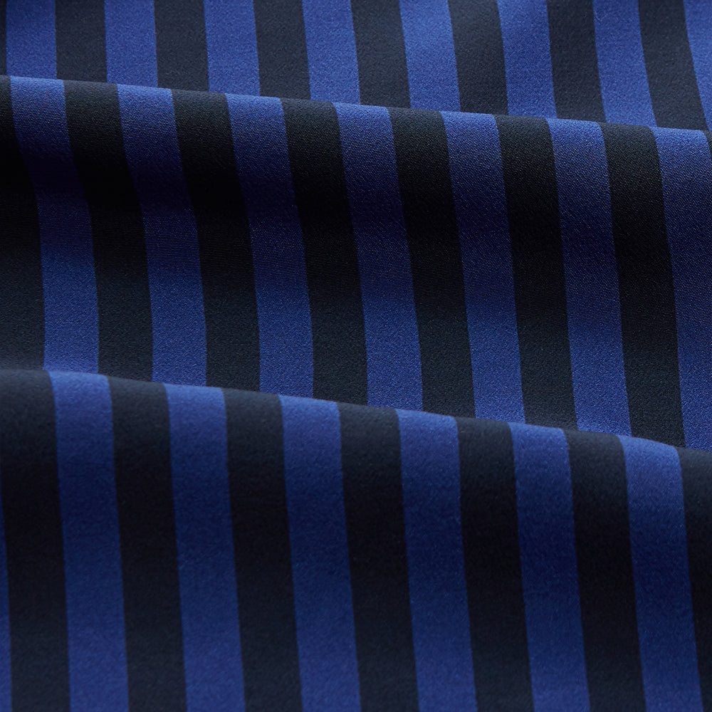 Navy and Blue Multi Stripe Silk Holiday Fit Winnington Shirt