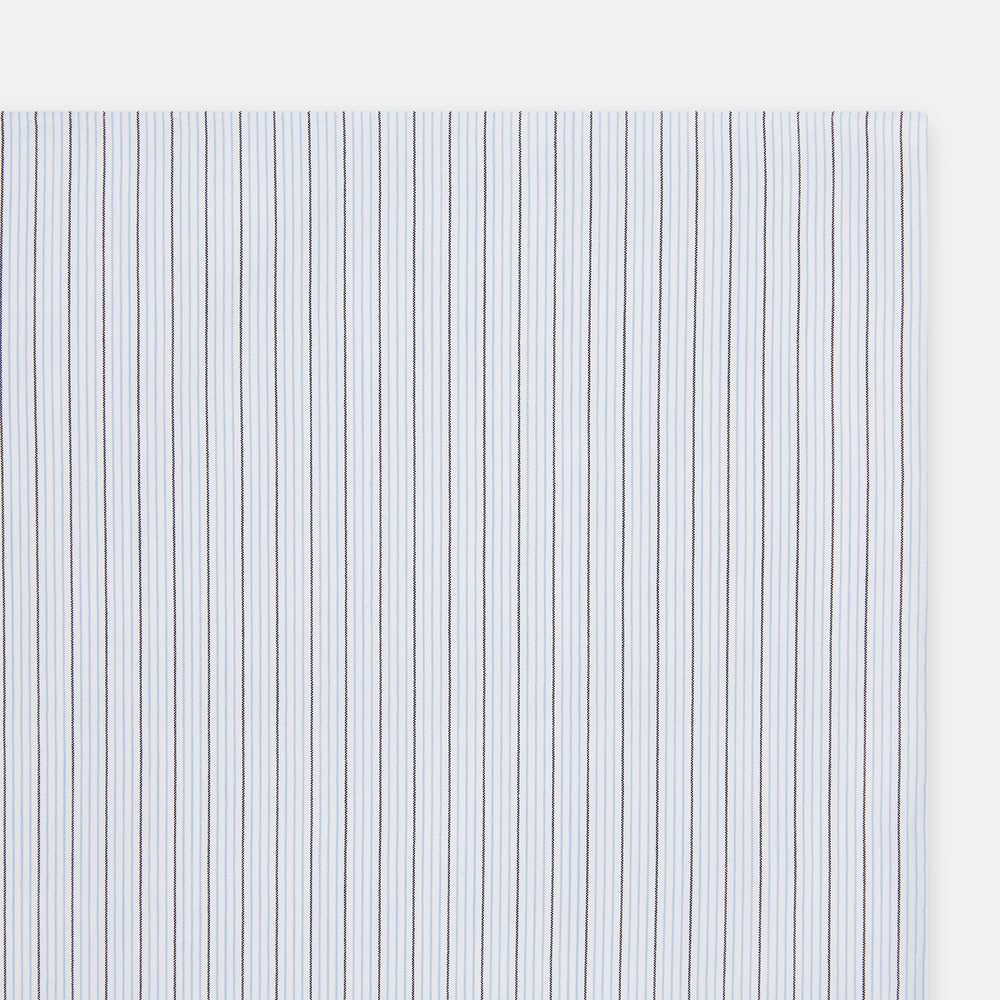 Hand Rolled Blue Multi Stripe Handkerchief