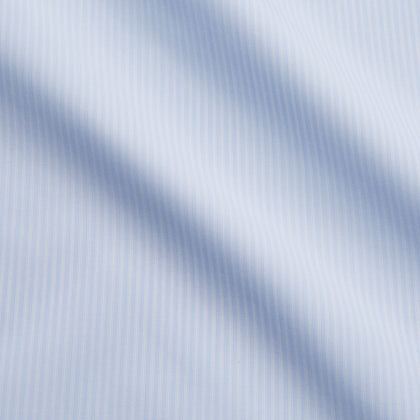 Pale Blue Stripe Cotton Weekend Fit Williams Shirt Image 2