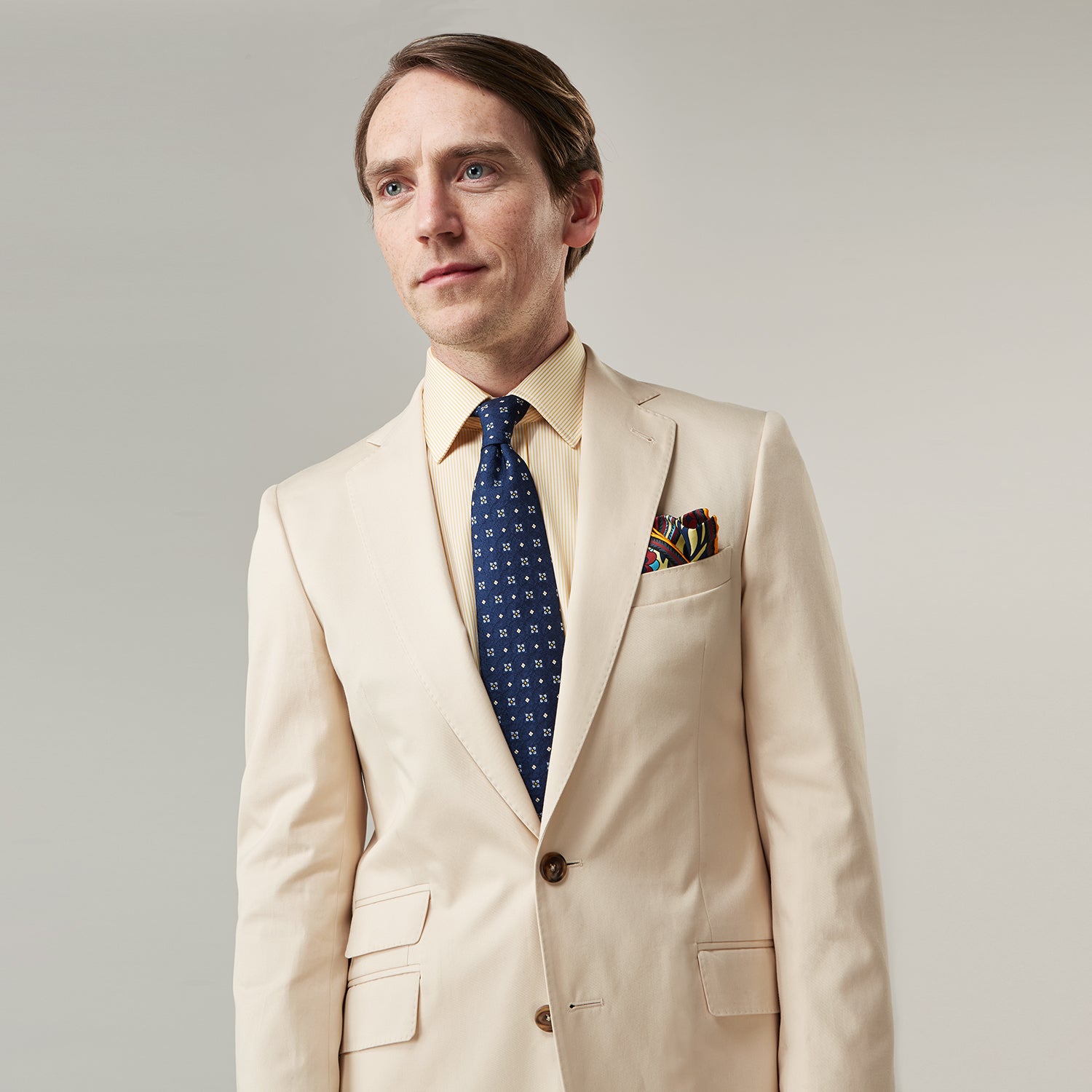 View 7 of product Beige Cotton Barrington Blazer