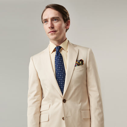Beige Cotton Barrington Blazer Image 6