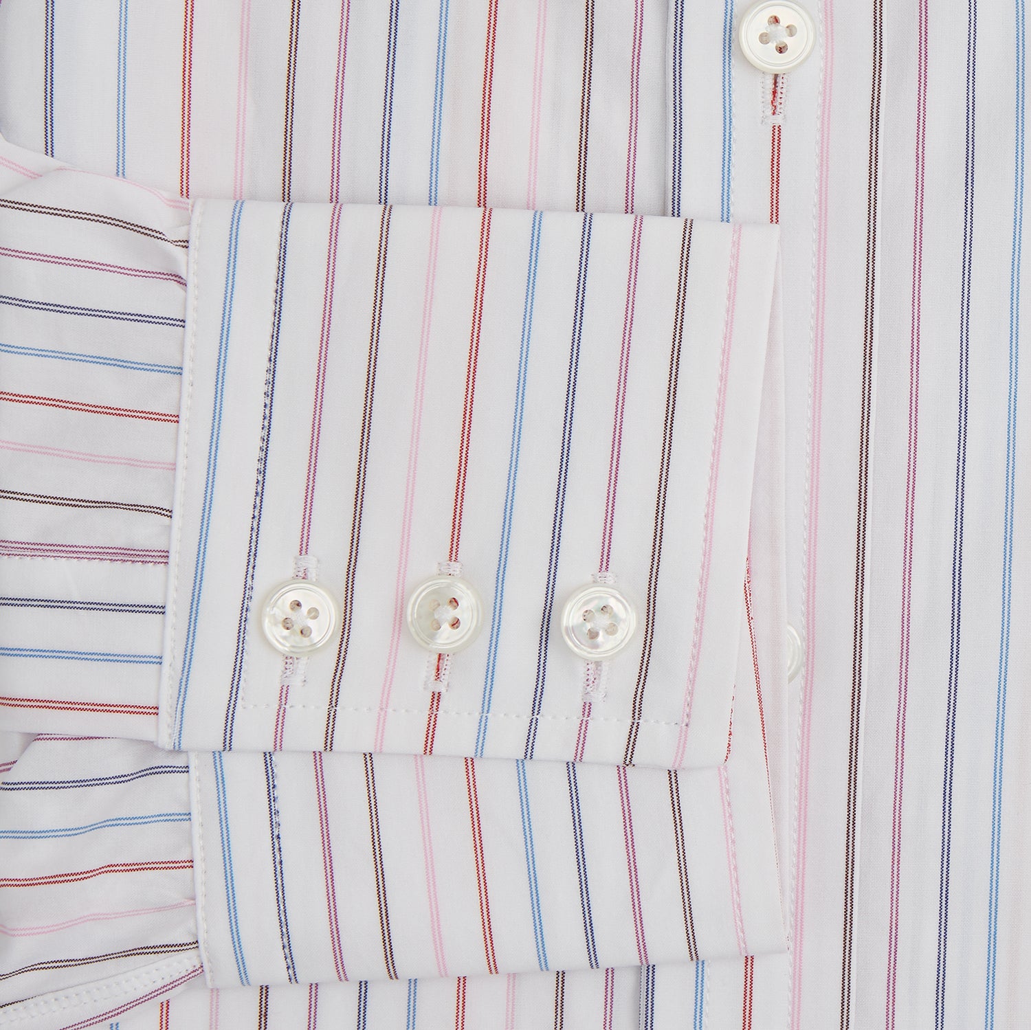Pink and Blue Multi Double Pinstripe Mayfair Shirt