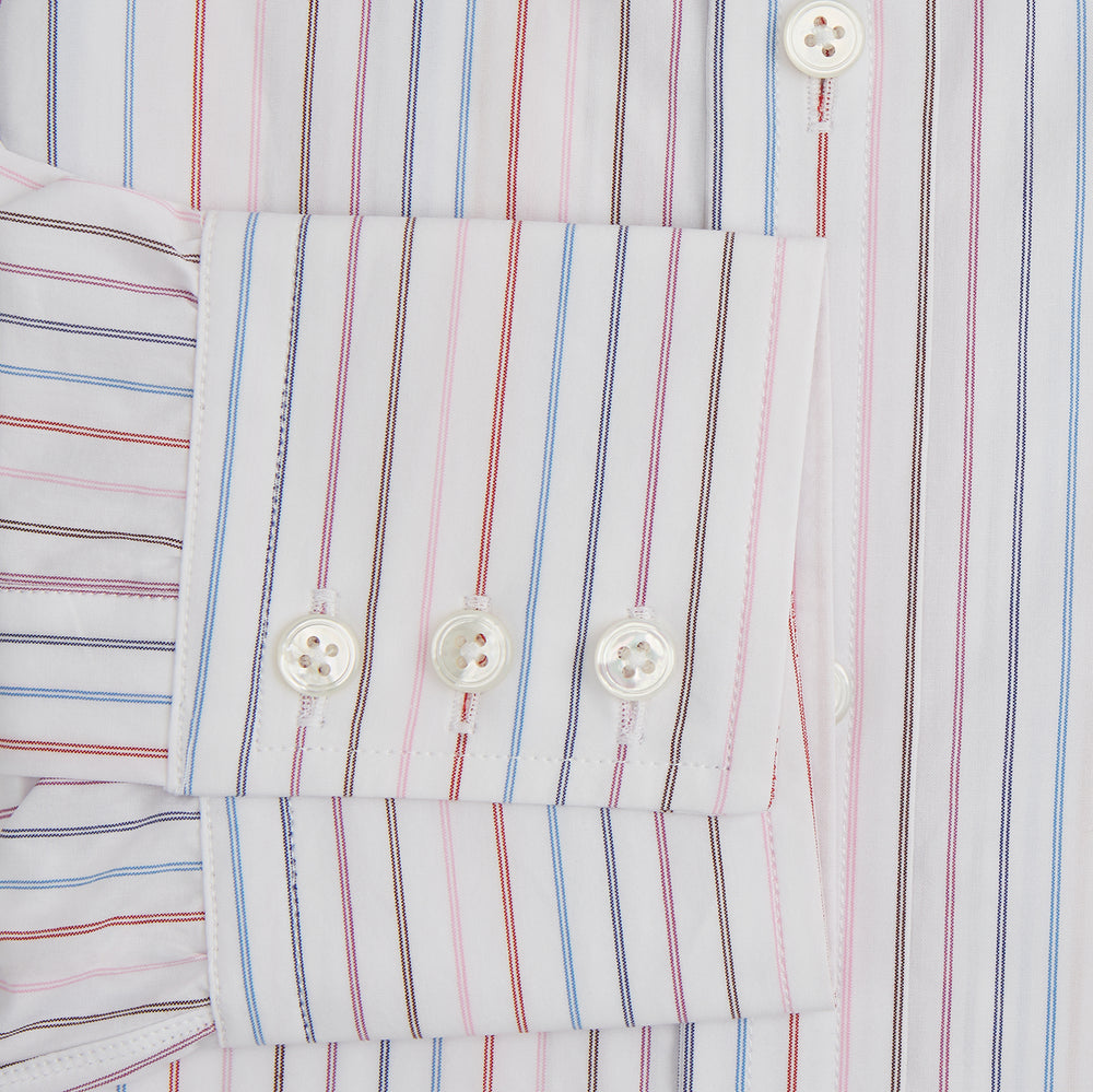 Pink and Blue Multi Double Pinstripe Mayfair Shirt