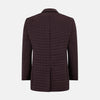 View 3 of product Fulham Burgundy Single-Breasted Quilted Blazer
