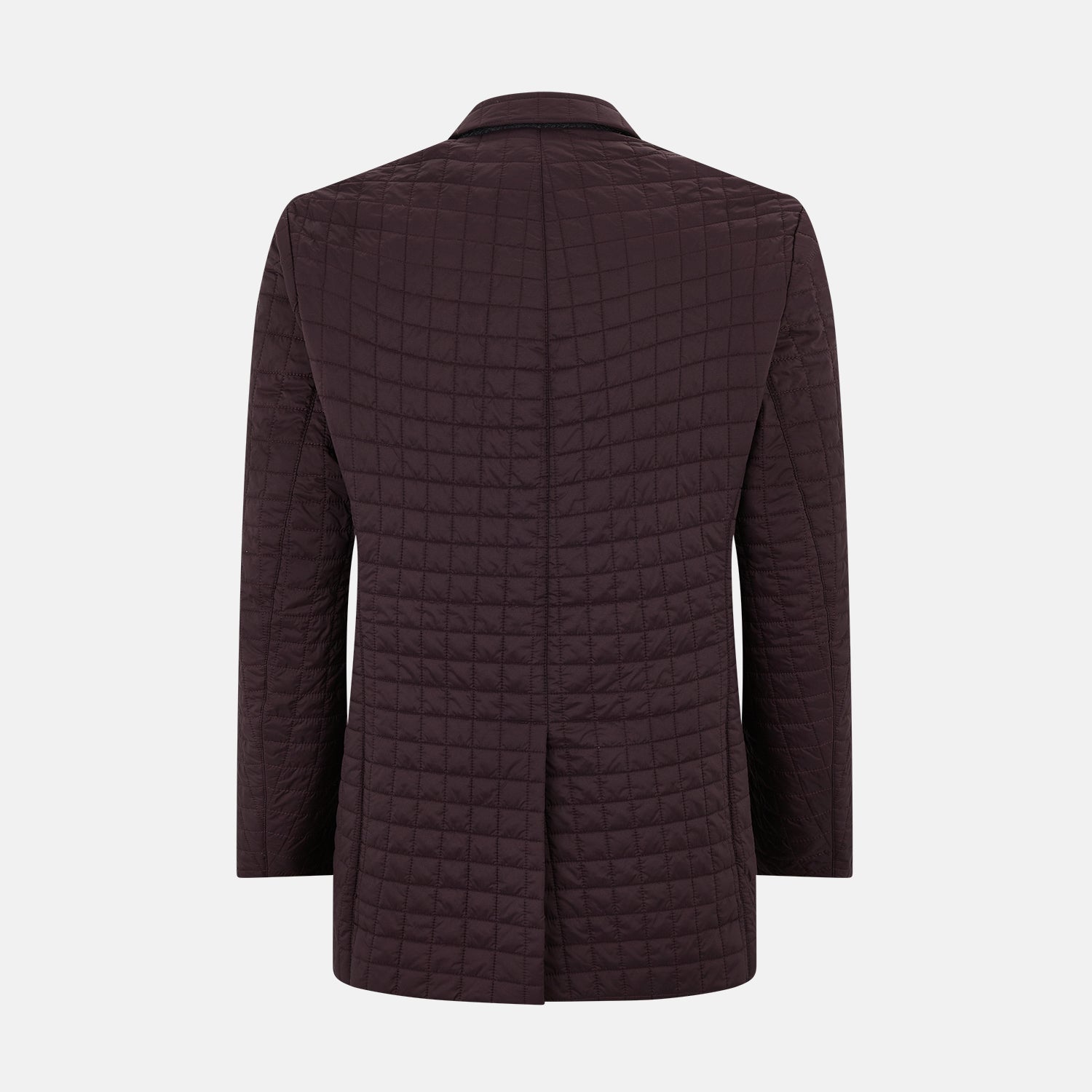 View 3 of product Fulham Burgundy Single-Breasted Quilted Blazer