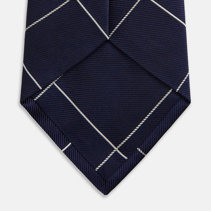 WINDOW PANE NAVY WHITE TIE Image 3