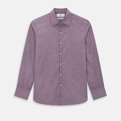Wine Ticking Stripe Westminster Shirt