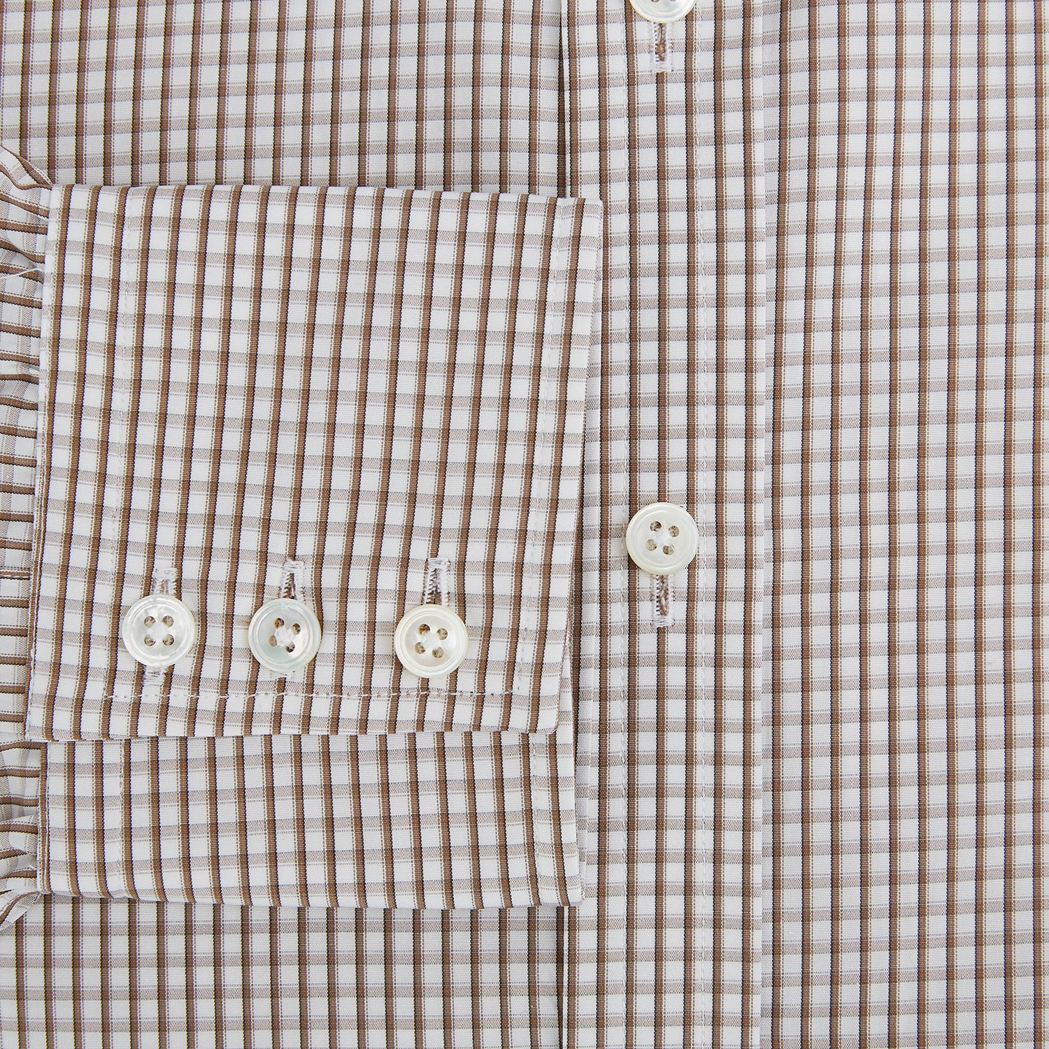 View 4 of product Coffee Micro Shadow Check Mayfair Shirt