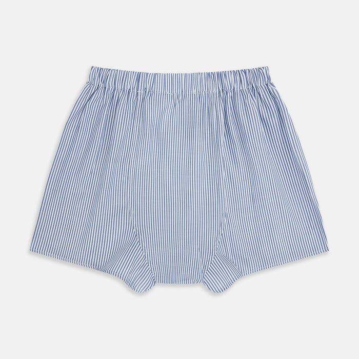 Navy Bengal Stripe Godfrey Boxer Shorts Image 1