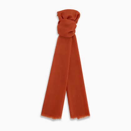 Rust Cashmere Scarf Image 2