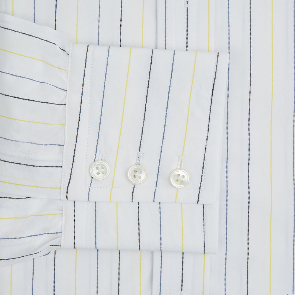 Navy and Yellow Wide Pinstripe Mayfair Shirt