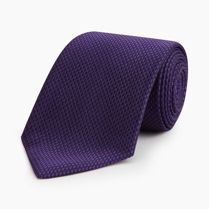 HOUNDSTOOTH NAVY PLUM TIE Image 4