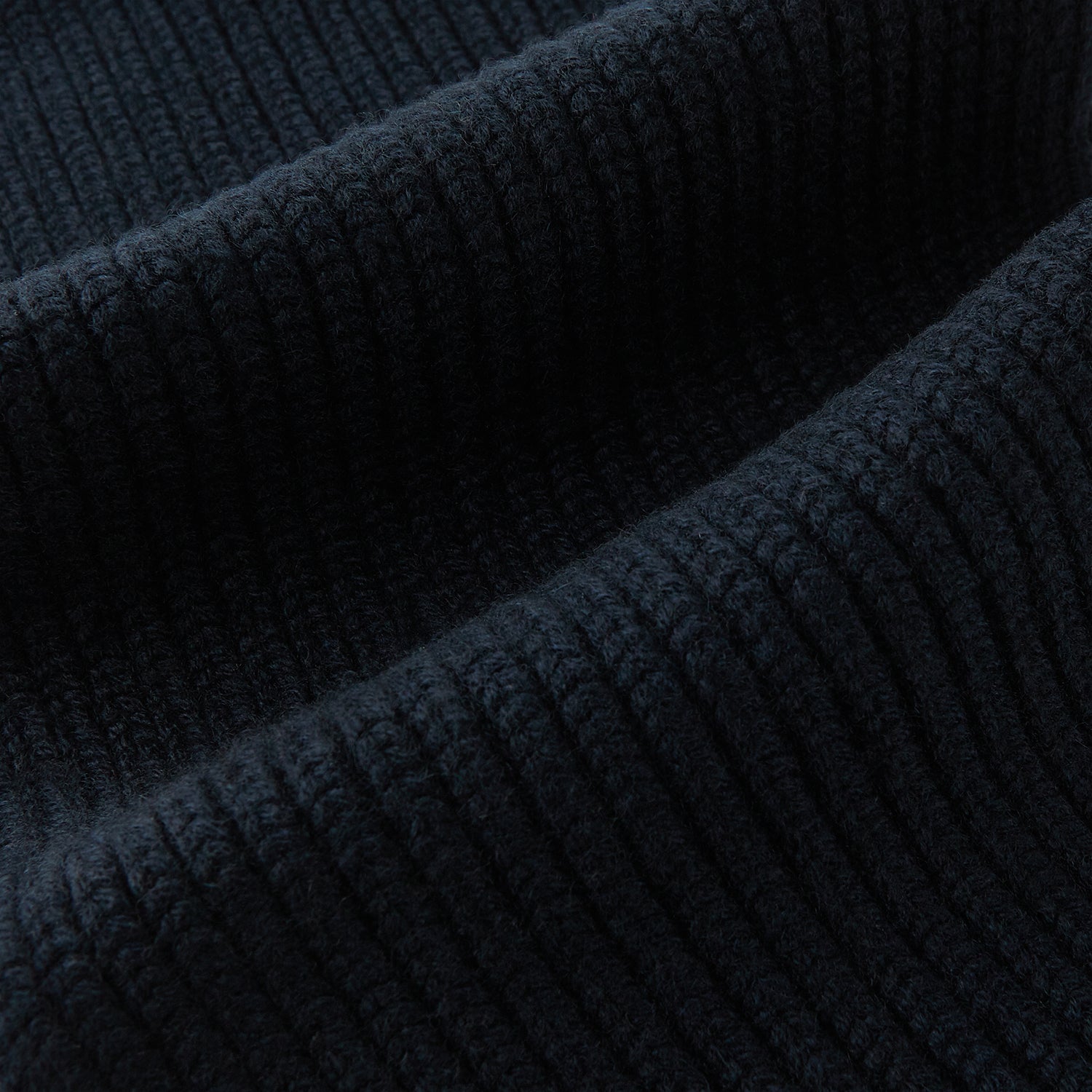 View 3 of product Navy Rib-Knit Cashmere Scarf