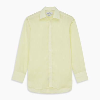 Yellow Linen Regular Fit Mayfair Shirt Image 5