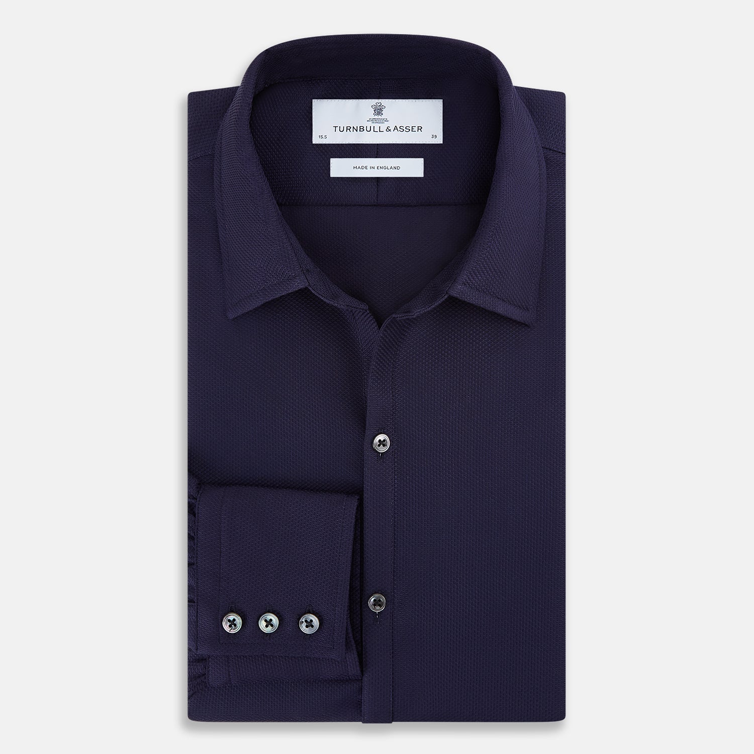 View 5 of product Navy Textured Windsor Shirt