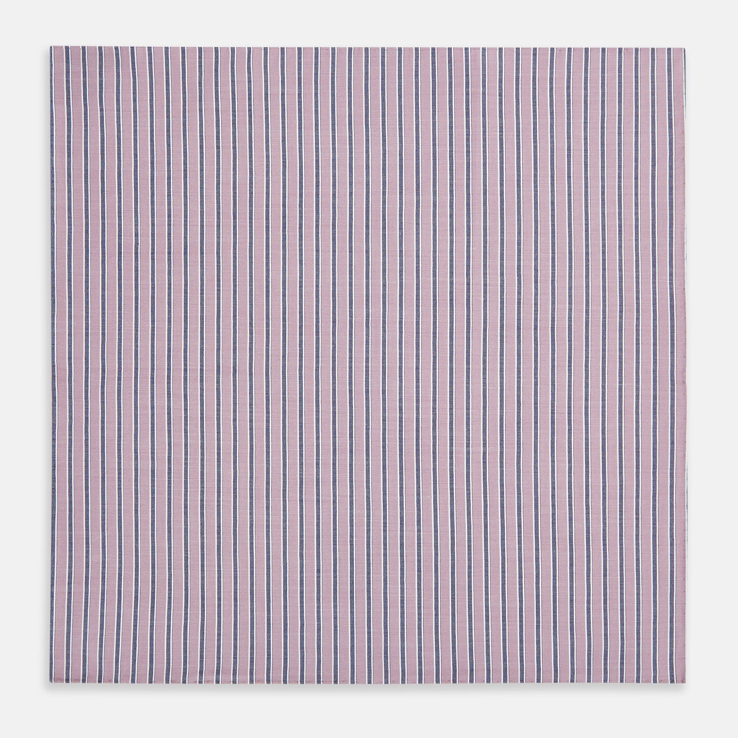View 3 of product Antique Pink Ticking Stripe Hand-Rolled Handkerchief