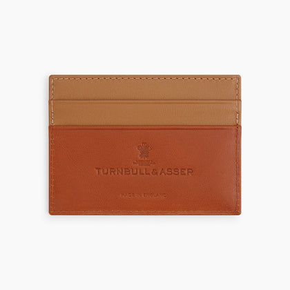 TAN LEATHER CARD CASE Image 2