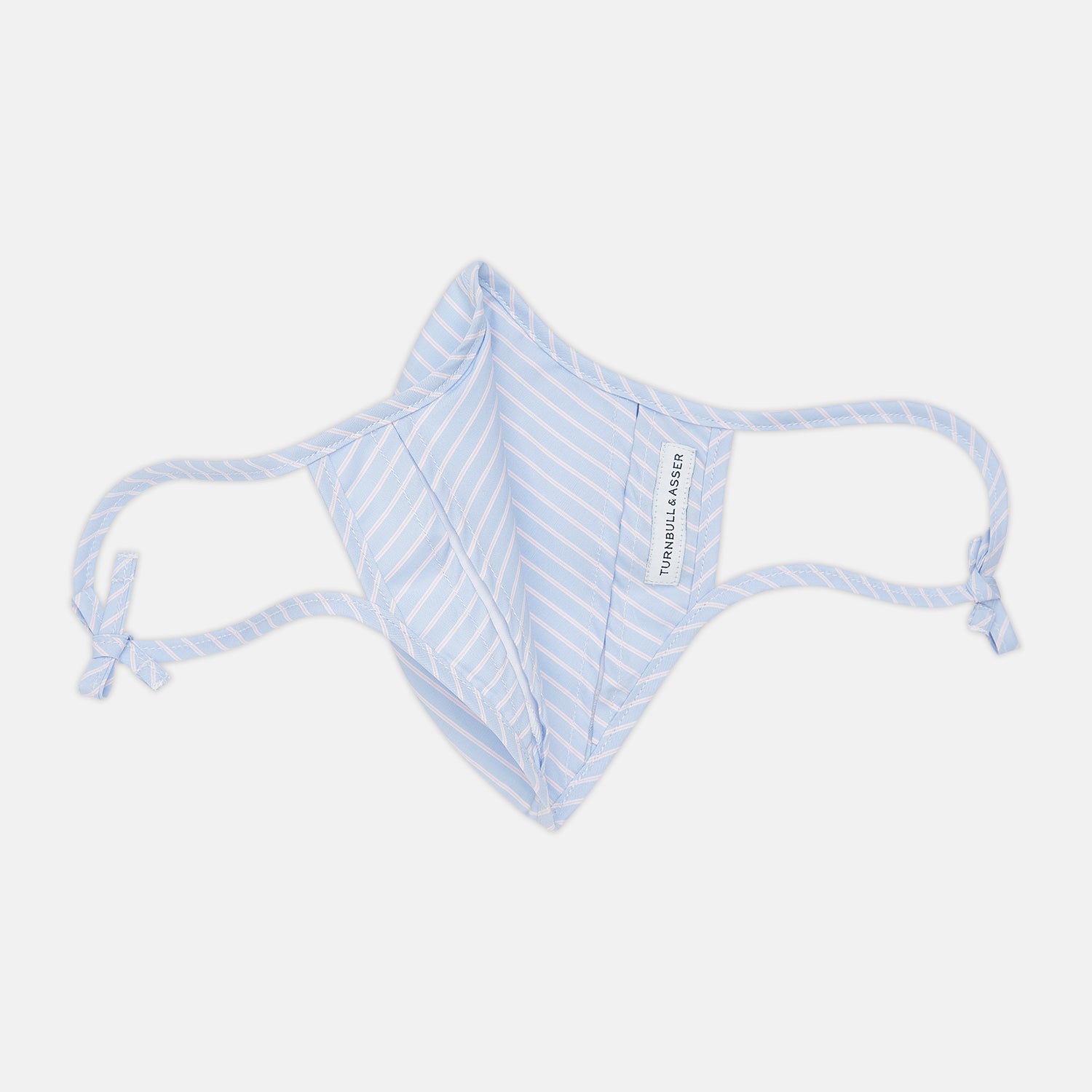 View 5 of product Exclusive Light Blue, White & Pink Stripe Commuter Mask With 3 Viroformula™ Filters