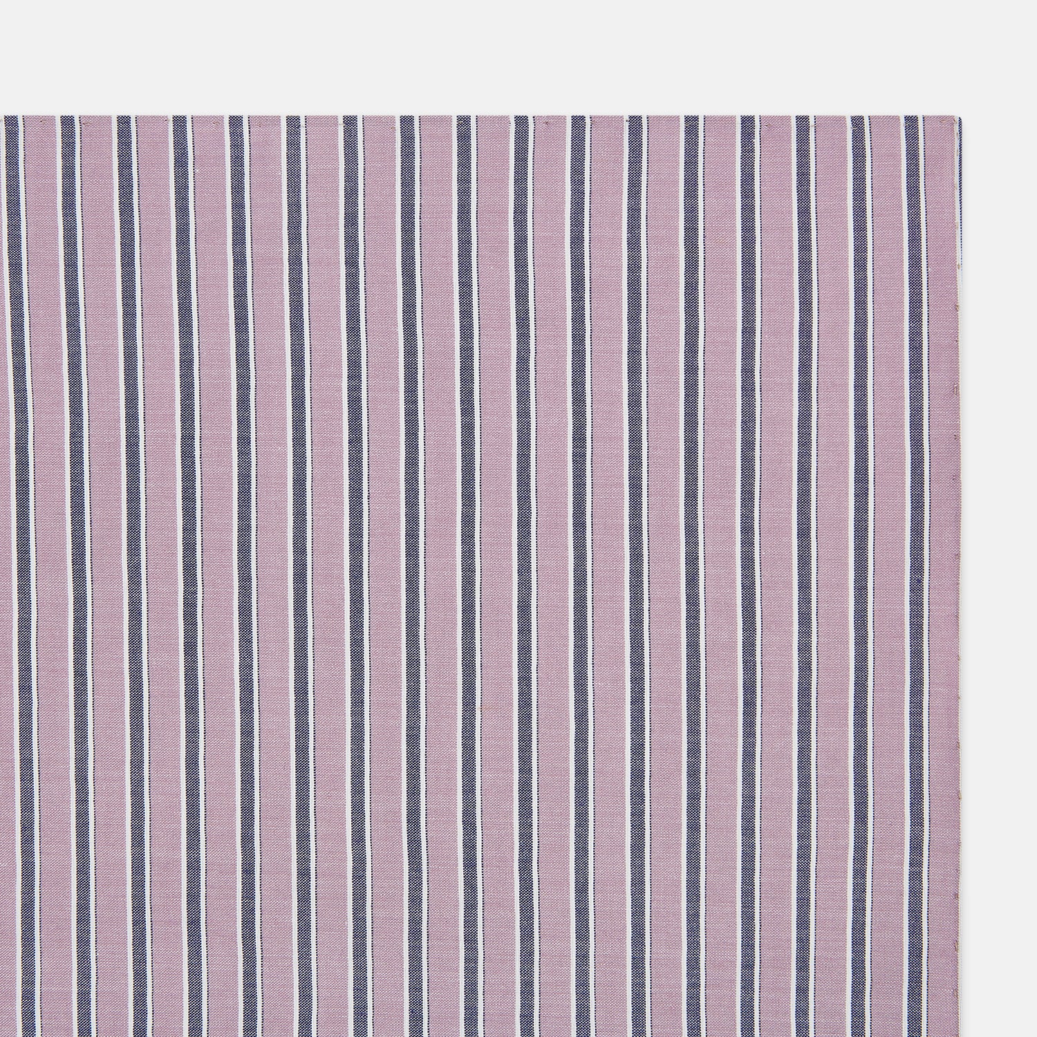 View 2 of product Antique Pink Ticking Stripe Hand-Rolled Handkerchief