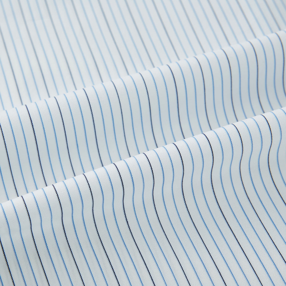 Pale Blue and Navy Pinstripe Westminster Shirt