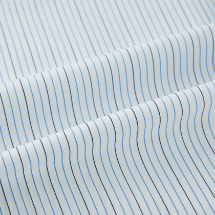 Pale Blue and Navy Pinstripe Westminster Shirt Image 7