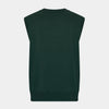 View 3 of product Forest Green Fine Merino V-Neck Sleeveless Cardigan