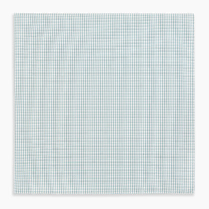 Sage Green Shadow Grid Check Hand-Rolled Handkerchief Image 3