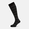 View 1 of product Chocolate Melange Striped Merino Wool Long Socks