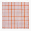 View 5 of product Hand Rolled Orange Graph Overlay Check Handkerchief