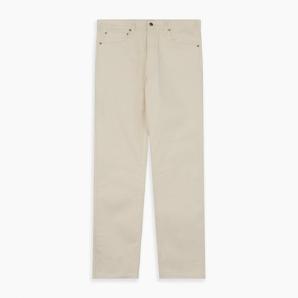 Ecru Sanforized Denim Jeans Image 4