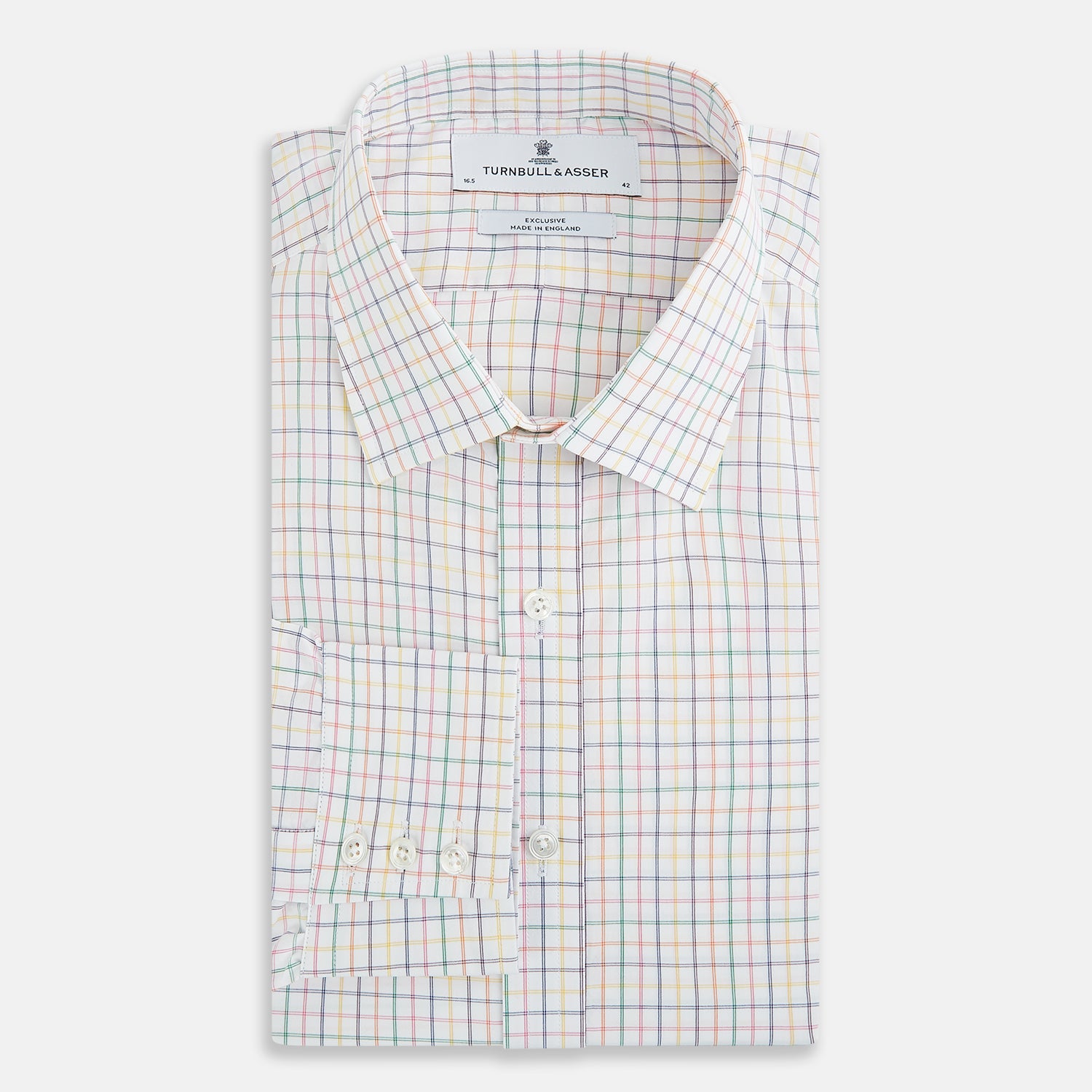 View 5 of product Rainbow Double Grid Check Mayfair Shirt