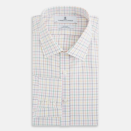 Rainbow Double Grid Check Mayfair Shirt Image 4
