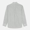 View 6 of product Green Stripe Weekend Fit Shirt with Derby Collar and 1-Button Cuffs