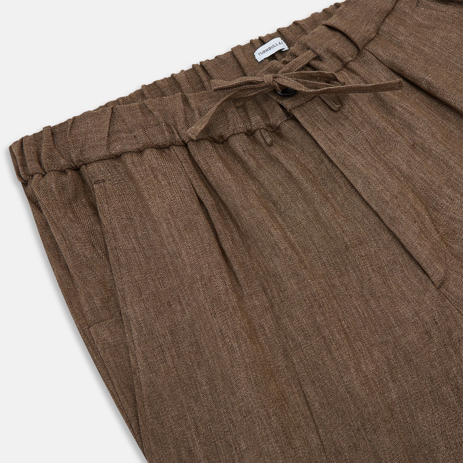 View 2 of product Pine Cone Linen Herringbone Miles Trousers