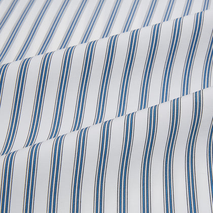 Blue Multi Wide Track Stripe Mayfair Shirt Image 5
