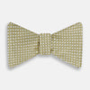View 1 of product Gold and White Square Silk Bow Tie