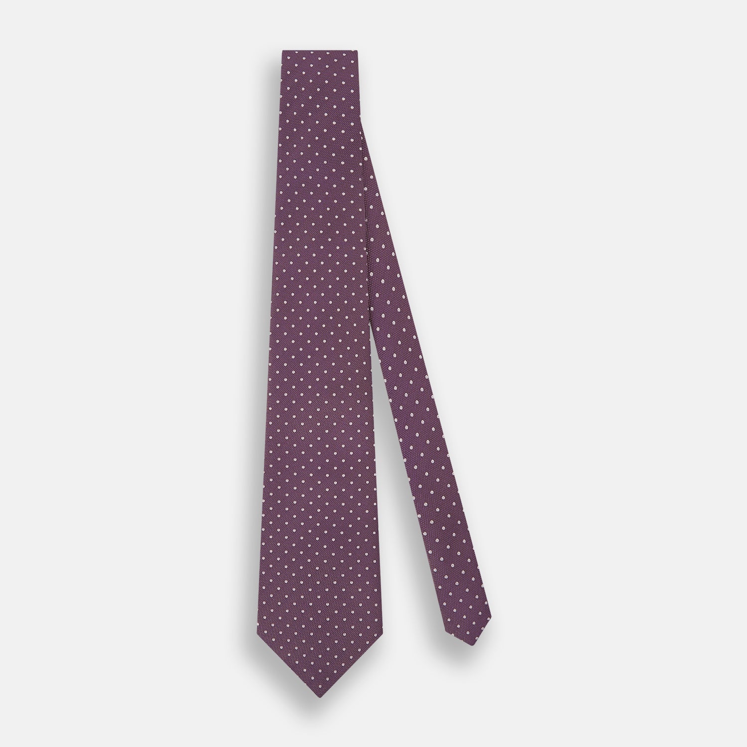 View 2 of product Lilac and Purple Micro Dot Silk Tie