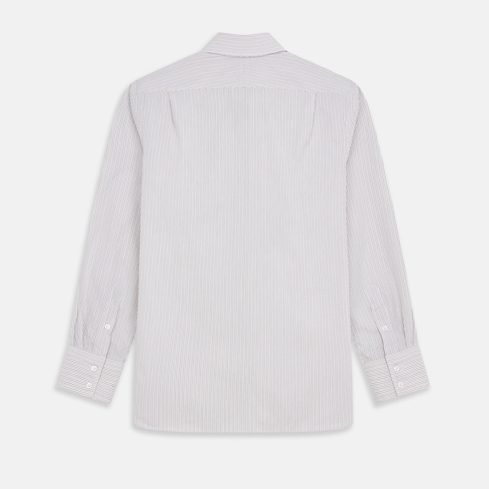 Sandstone Multi Stripe Cotton Tailored Fit Shelton Shirt